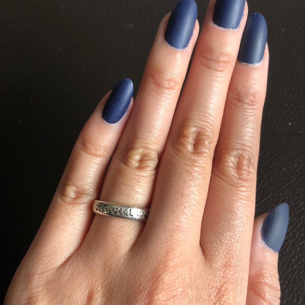 Sterling silver religious ring